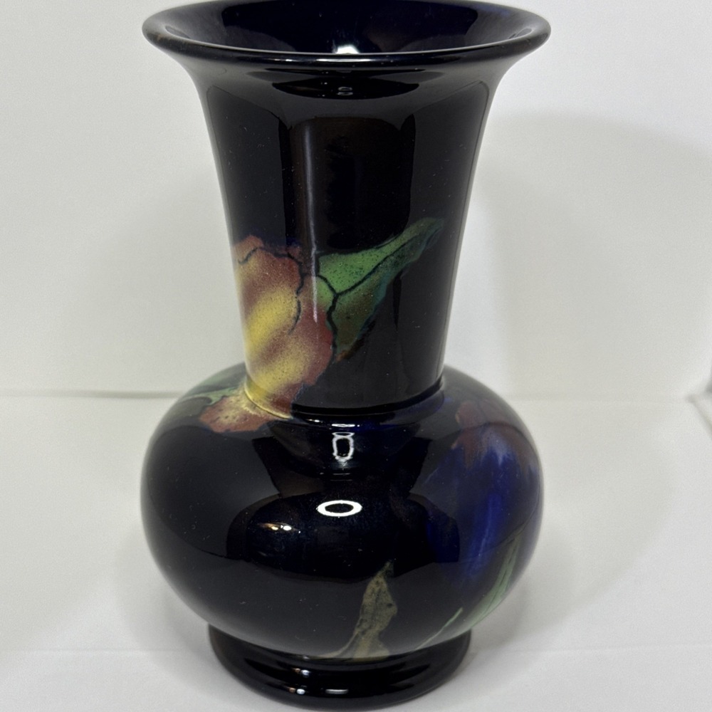 Royal Stanley Ware Jacobean Vase England Hand Painted Tulips 5"  #1611 - Picture 5 of 11